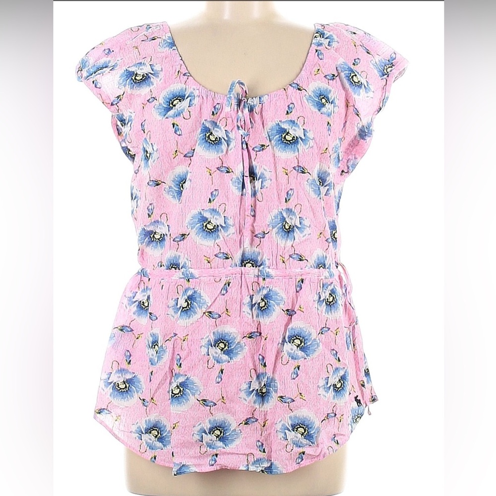 NWOT Designer Abercrombie & Fitch Short Sleeve Blouse Size M